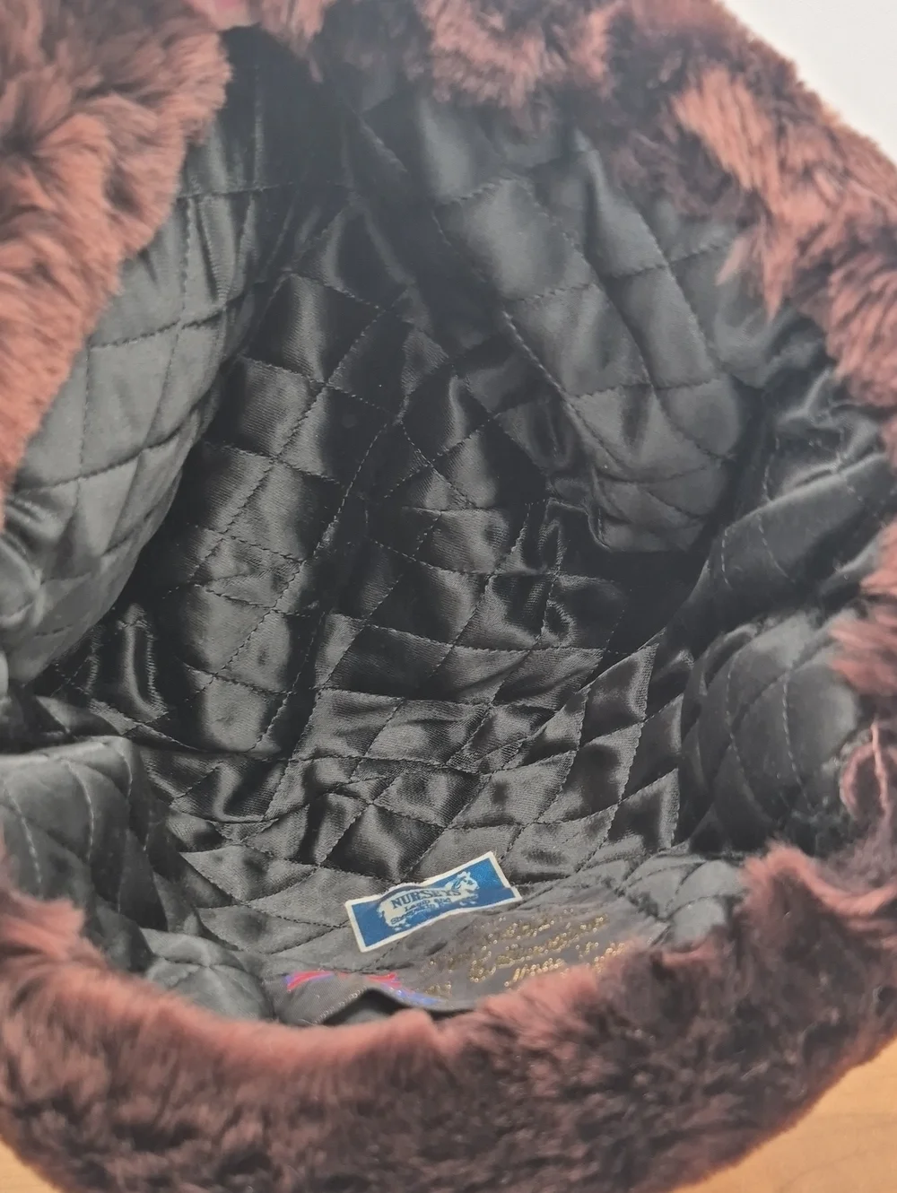 Vtg Nurseys of Bungay Sheepskin Fur Pillbox Hat Made in UK